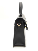Versace La Medusa Black Leather Top Handle Bag Eb0426pxzsa