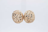 14k Yellow Gold Filigree Stud Earrings 5.3 Grams Eb0826orxsa