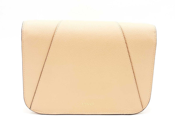 Versace Virtus Beige Leather Shoulder Bag Sd0525wlrsa