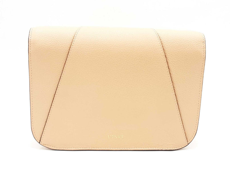 Versace Virtus Beige Leather Shoulder Bag Sd0525wlrsa