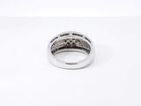 0.27 Cttw Diamond & 14k White Gold Rhombus Ring 5.6 Grams Size 4.5 Fw0925olxdu
