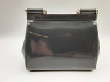 Dolce & Gabbana Sicily Mini Grey Patent Leather Crossbody Bag Do0724rxzde