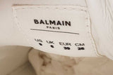Balmain B Court White Leather Sneakers Size 9 Eb0626lrxsa