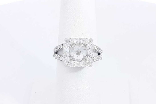 8ctw Lab Grown Cushion Cut Diamond In 14k White Gold 5.3g Size 6.25 Eb1023csxzsa