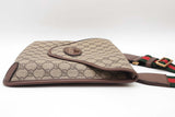 Gucci Neo Vintage Gg Supreme Canvas Web Strap Messenger Bag Eb0626rxzde