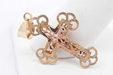 10k Two Tone Gold Crucifix Pendant 2 Grams Eb0326ersa