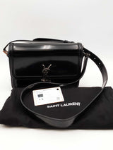 Yves Saint Laurent Solferino Black Patent Leather Crossbody Bag Eb0426ixzsa
