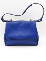 Salvatore Ferragamo Akousa Cobalt Leather Shoulder Bag Eb1125lxzdu