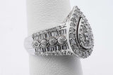 0.63cttw Diamond 10k White Gold Ring 4.6 Grams Size 5.5 Eb0526orxsa