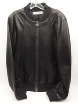 Puma Rudolf Dassler Schuhfabrik Black Leather Sport Jacket Size M Do0126lwxde