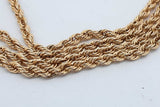 14k Yellow Gold Rope Chain Necklace 12.2 Grams 25.5 Inch Eb0526erxsa