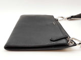 Fendi Flat Pouch Black Leather Crossbody Bag Sd0326rrzde