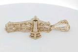 1.86cttw Diamond Cross Pendant In 10k Yellow Gold 15.9 Grams Eb1026loxzsa