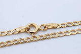 14k Yellow Gold Curb Chain Necklace 3.9 Grams 18 Inch Eb0226lixde