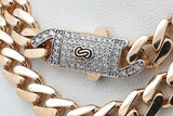Monaco Chain 14k Yellow Gold Cuban Link Necklace With Diamond Clasp Eb0826sezsa
