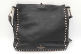 Valentino Rockstud Black Grained Leather Shoulder Bag Sd0426pzxdu