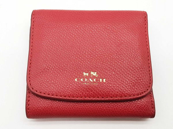 Coach Cherry Red Leather Trifold Wallet Do0825lrde