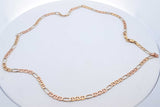 14k Tricolor Figaro Chain Necklace 13.9 Grams 22 Inch Eb1125irxde