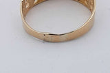 10k Yellow Gold T Initial Letter Square Block Ring 3.8 Grams Sz 10.5 Eb0326lrxsa