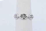 Hermes 18k White Gold Chaine D'ancre Enchainee Ring 4.3 Grams Size 50 Eb0626exzde