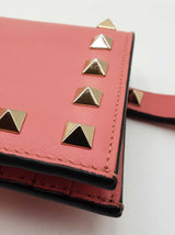 Valentino Garavani Rockstud Compact Bifold Wallet In Pink Leather Fw0926lcrdu