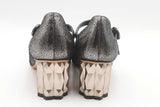 Salvatore Ferragamo Silver Metallic Ortensia Mary Jane Pumps Size 6b Eb0626lxzsa