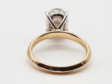 2.02 Carats Lab Grown Diamond 14k Two Tone Gold 2.8g Ring Size 4.25 Do0526prxde