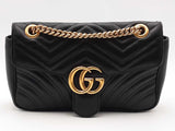 Gucci Gg Marmont Matelasse Shoulder Bag Black Aa0426rrzsa