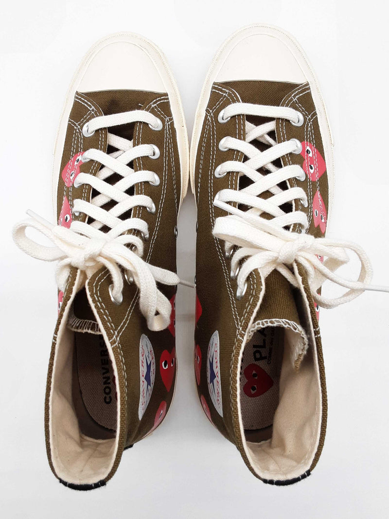 Converse X Comme Des Garcons Chuck Multi Hearts Green Shoes Us 9 M Do0825wrde