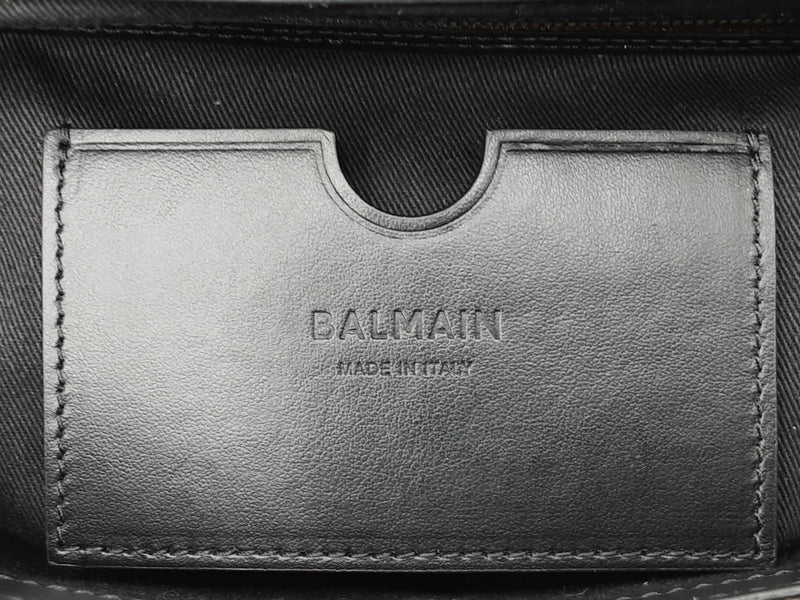 Balmain B-buzz Tote Bag In Canvas & Leather Fw0925pzxdu
