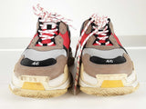 Balenciaga Triple S Grey Red Blue Chunky Sneakers Size 13 Us Sd0726lrzde
