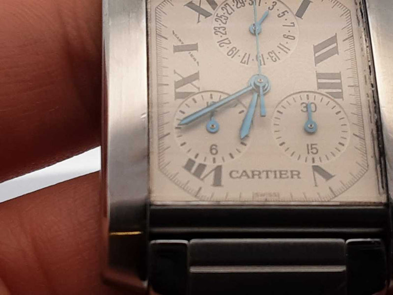 Cartier Tank Francaise Chronograph Quartz 28mm Stainless Steel Watch Eb824lrxzsa