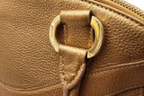 Mcm Gold Metallic Leather Top Handle Satchel Bag Eb0726lordu