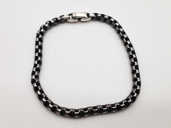 David Yurman Black Steel 18.4g Box Chain Bracelet 8 In Do024lwxde