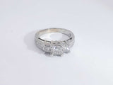1.35 Cttw Diamond 14k White Gold Anniversary Ring 4.9 Grams Size 7 Aa0625cxzsa