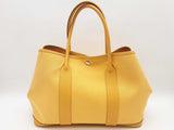 Hermes Garden Party 36 Jaune Yellow Canvas Leather Tote Bag Do0226oxzxde