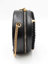 Chanel En Vogue Round Shoulder Bag In Black Crumpled Calfskin Fw0125lexzdu