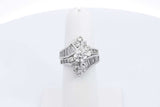 2.08ctw Diamond Wedding Set In 14k White Gold 10.7 Grams Size 5.5 Eb0125llxzsa