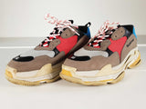 Balenciaga Triple S Grey Red Blue Chunky Sneakers Size 13 Us Sd0726lrzde