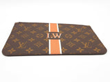 Louis Vuitton Pochette Brown Damier Ebene Orange Stripe Pouch Do0926wrxde