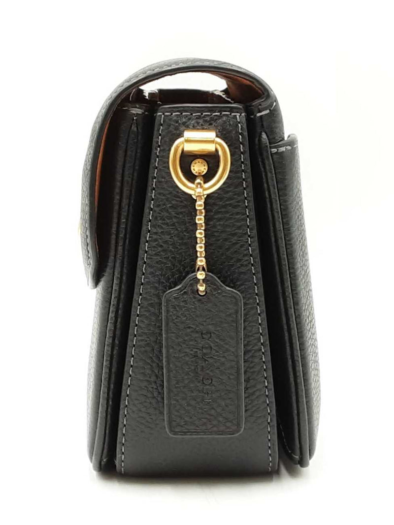 Coach Cassie Crossbody Bag 19 In Black Pebbled Leather Fw1125ixdu