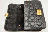 Christian Dior Black Leather Cannage Dioraddict Flap Shoulder Bag Eb1224cxzdu