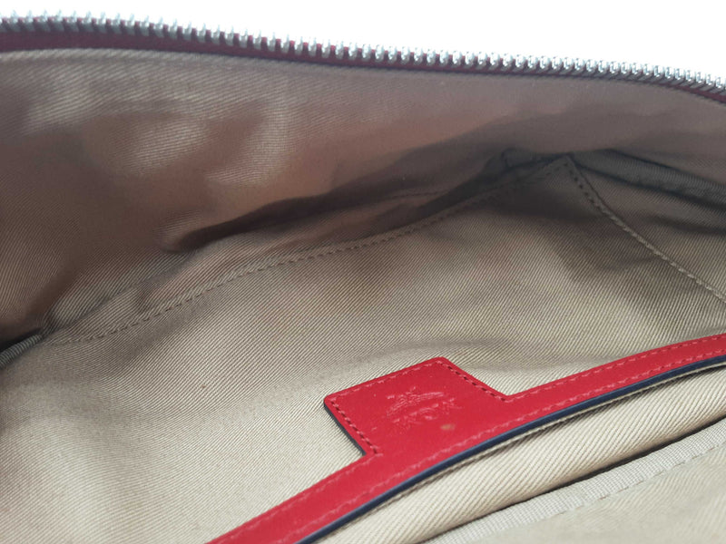 Mcm Fursten Candy Red Visetos Coated Canvas Belt Bag Do0925crde