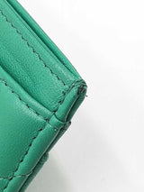 Chanel Classic Card Holder Wallet In Emerald Green Quilted Lambskin Fw0326wrzdu