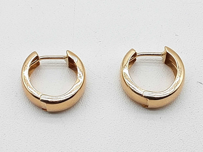 10k Yellow Gold 1.0g Small Hoop Clasp Earrings Do0225rxde