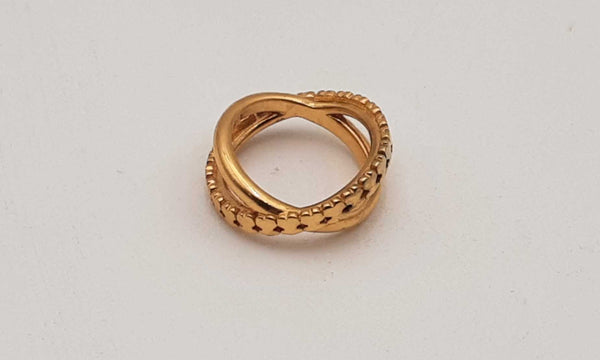 Sterling Silver Gold Plated Ring Size 6.25, 5.76g Hsprsa