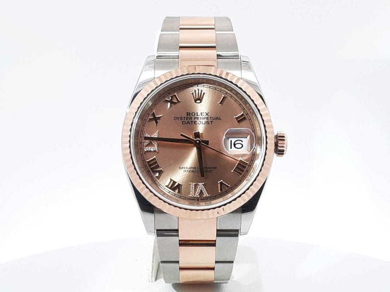 Rolex Datejust 36mm Stainless Steel 18k Everose Gold  Watch Sd0725lozxzsa