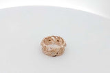 14k Rose Gold Diamond Floral Eternity Band 7.8 Grams Size 6 Eb0926pexsa