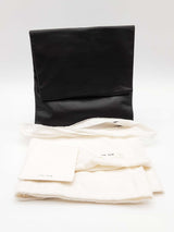 The Row Glove Black Nubuck Leather Clutch Sd0925lcrde