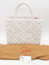 Christian Louboutin Paloma White Leather Tote Bag Eb1224rxzsa